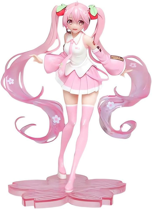 JIANYING Miku Figure Anime Figures Pink Cherry Blossoms Figure Gift Desktop Collection Ornament 7.8"...