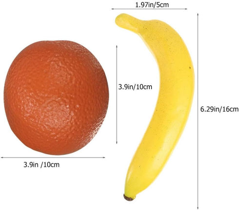 SUPVOX 2pcs Musical Shakers Fruit Sand Shakers Plastic Banana Orange Maracas Percussion Musical Toy Hand Percussion Children Maraca Percussion Ins...