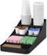Mind Reader Cup and Condiment Station, Countertop Organizer, Coffee Bar, Kitchen, Stirrers, 7.25"L x 15.5"W x 5.25"H, Black...