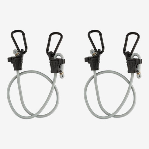 National Hardware N263-081 Bungee Cords with Carabiner 2 Pack Tie Down Straps with Adjustable Length, Useful as Car Hooks, Truck Accessories and G...