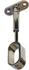 Desunia Adjustable Mid Hanger for Oval Closet Rod - Adjusts from 2 1/4" to 3" - Polished Chrome...