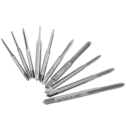 Yakamoz 10pcs Micro Taps Bits Mini Machine Screw Drill Tap Set Metric Thread Screws Plug Bit Small Tapping Bits Tool...