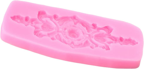 Baroque Fondant Molds Curlicues Scroll Lace Border Silicone Mold Relief Flower Mold Filigree Mold For Sugar Cake Decoration Cupcake Topper Chocola...