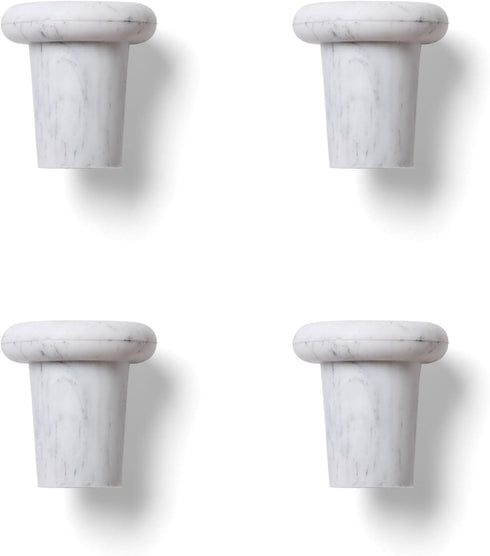 Outset B320 Silicone Wine Bottle Stoppers, White Marble, Small...