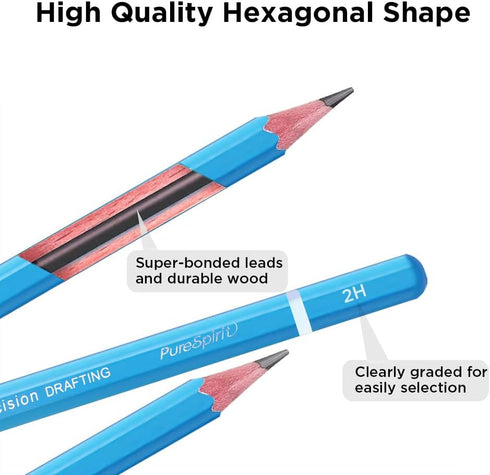 Sketch Pencils for Drawing 2H, 12pcs Professional Art Drawing Pencils for Shading, Sketching & Doodling | Graphite Pencil for Artists & Beginners...