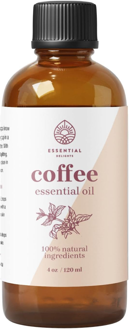 Coffee Essential Oil - Premium Grade 100% Undiluted Essential Oil | for Aromatherapy, Soaps, Lotions, & Candles | Vegan & Cruelty Free (4 Fl Oz)...