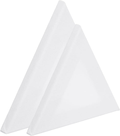 PATIKIL Paint Canvases for Painting, 2 Pack 8x7/12x10 Inch Triangle Wood Frame Stretched Blank Art Canvas Board Panels for Acrylic, Oil, Tempera P...