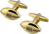 Football Pair Cufflinks Pigskin Solid Half Gold Wedding Cuff Links...
