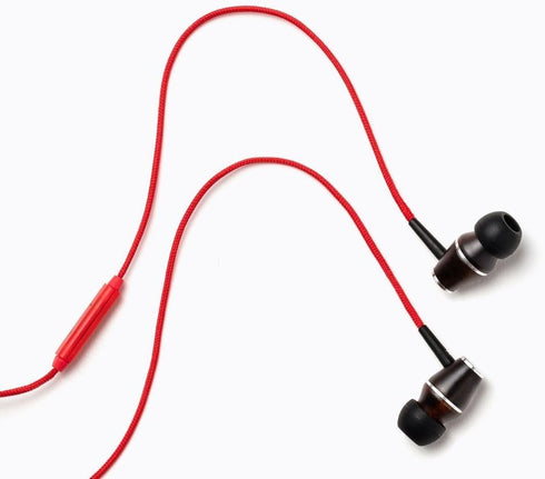 Symphonized XTC Premium Genuine Wood in-Ear Noise-isolating Headphones with Microphone (Red)...