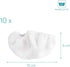 Navaris Microfibre Pads for Steam Cleaner - Set of 10 Replacement Cloths Handheld Steamer 49454 - Washable Wipes for Floor, Wall, Cleaning...