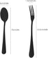 16 Pieces Black Demitasse Espresso Spoon (4 inch) and Stainless Steel Forks (4.8 inch), DaKuan Mini Coffee Spoons & Cake Forks for Dessert, Tea, A...