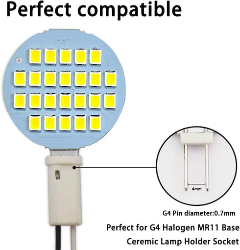 GRV G4 24-2835 SMD LED Bulb Lamp Super Bright Cool White RV Camper Cabinet Dome Light AC/DC12V-24V Pack of 10 (3.0Generation)...