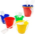 The Dreidel Company Beach Day Playsets, (Pack of 3) 5.25" Sand Bucket Play Set Box includes, Pail & Shovel Sand Toy for Boys and Girls Birthday Pa...