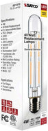 Satco 23170-4T6.5/LED/CL/930/120V/E17 Tubular (S21370) Intermediate Screw Base Exit Light Bulb...