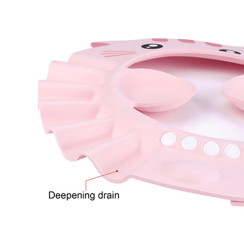 Baby Shampoo Cap Waterproof Baby Shower Cap Adjustable Bathing Cap Visor Hat with Ear Muffler for Baby Toddler Infants Kids...