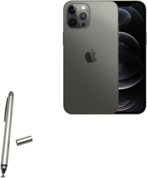 BoxWave Stylus Pen Compatible with Apple iPhone 12 Pro Max (Stylus Pen DualTip Capacitive Stylus, Fiber Tip Disc Tip Capacitive Stylus Pen for App...