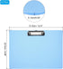 PATIKIL 12.4 x 8.86 Inch Clipboard Landscape, 2 Pack A4 PP Plastic Office Clipboards Low Profile Clip for Office Drawing Sketching, Blue...