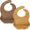 Silicone Baby Bib with 2 Holes for Paper Towel, Adjustable Fit Waterproof Soft Bibs for Babies & Toddlers...