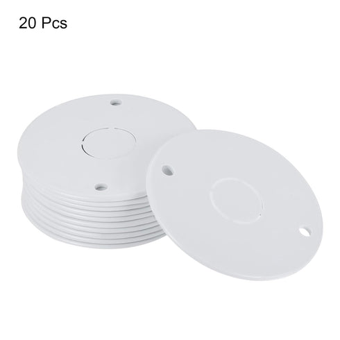 MECCANIXITY PVC Conduit Lid Round Junction Box Cover 4.5mm Hole Dia Waterproof for Conduit Box Pack of 20...