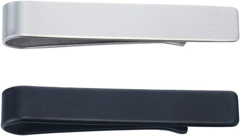 RABBITO 1-9/10-Inch Skinny Tie Bar Clip - Silver,Black...