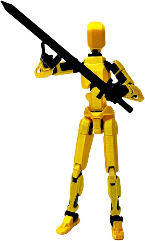 Pre-Assembly 3D Printed 5.54'' Dummy13 Action Figure, Multi-Jointed Tian13, Articulated T13 Desktop Decoration,12 in 1 Accessories, Best Birthday ...