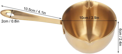CHICIRIS Stainless Steel Saucepan, Non Stick Sauce Pan Multipurpose Saucepan with Pour Spout for Cooking Heating Milk Hot Chocolate Oil, 200ml (Go...