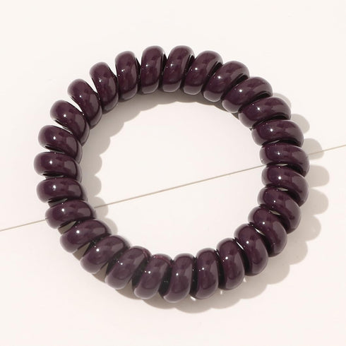 No Crease Coil Hair Ties 20 Pieces Traceless Spiral Hair Ties No Damage Phone Cord Hair Ties Elastics Hair Coils Plastic Hair Bands Spiral Bracele...