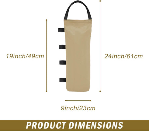 4 Pack 112 LBS Canopy Weights Sand Bags - No Sand for Canopy Outdoor Advertising Sunshade Fixed Windproof (Beige)...