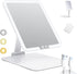MILEDUO Rechargeable Travel Makeup Mirror with Lights, Foldable Compact Mirror with 1500mAh Battery, 3 Color Light Touch Screen for Travel and Wom...
