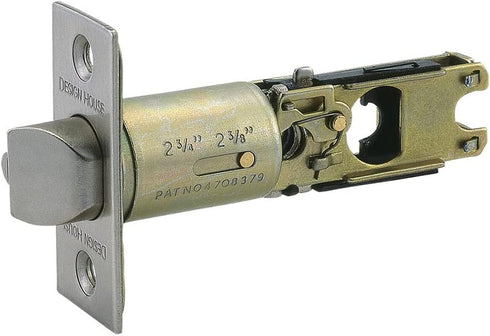 Design House 790782 Adjustable Entry Pro Series Latch 2-Way, Square, Satin Nickel...