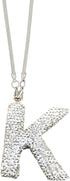 Bling Car Rear View Mirror Letter Pendant, Crystal Car Rear View Mirror Charms Letter K Car Accessories,Cute Lucky Hanging Ornament Pendant Car Ha...