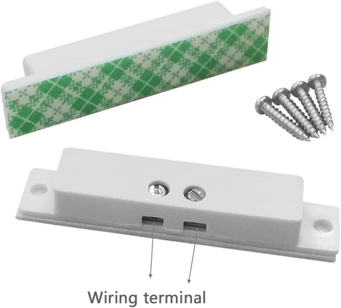 4 Sets NC Wired Door Alarm Magnetic Contact Sensor with Double Side Tape...