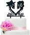 Till Death Do Us Part Wedding Cake Topper - Mr and Mrs Skull, Skeleton Couple, Black Silhouette (Skull)...