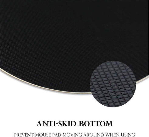 ProElife Premium Aluminum Metal Mouse Pad Mice Mat 8.66-inch Mousepad with Anti-Slip Base (Round, Silver Color)...