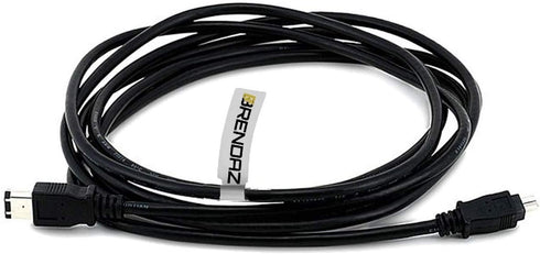 BRENDAZ FireWire DV Cable iLink IEEE-1394 6P-4P M/M Compatible with Sony HVR-HD1000U HVR-A1U, HDR-FX7 HDR-FX1000, DCR-VX2100, CCD-TRV108 Hi8 Camco...