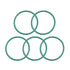 uxcell Fluorine Rubber O-Rings, 30mm OD 27mm ID 1.5mm Width FKM Seal Gasket for Machinery Plumbing, Green, Pack of 5...