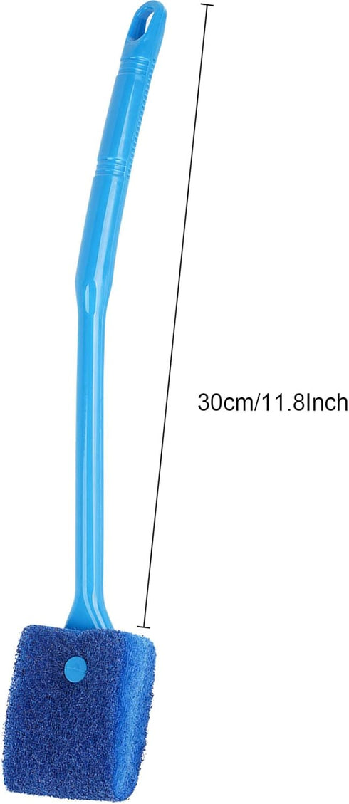 Bilindasly Double-Sided Aquarium Fish Tank Algae Cleaning Brush with Non-Slip Long Handle Fish Tank Scrubber for Glass Aquariums and Home Kitchen,...