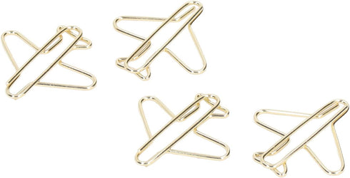 Zerodis Airplane Shaped Paper Clips, 100Pcs Mini Cute Paperclips Portable Electroplated Metal Office Clips for Document Sorting and Organizing Off...