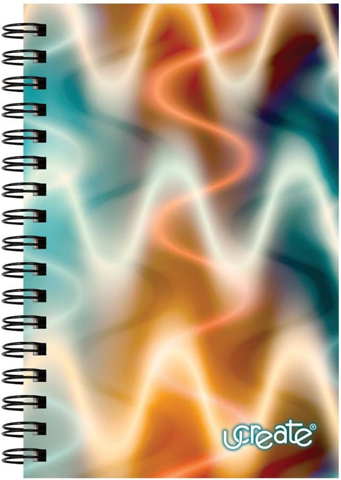 UCreate Fashion Poly Sketch Book, Neon Squiggles, 6" x 9", 1 Count...