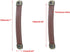 Semetall 10 Pack Leather Drawer Pulls,6.1" Length Cabinet Handles Pulls for Furniture Door Cupboard Dresser Handles 5" Hole Center,Brown...