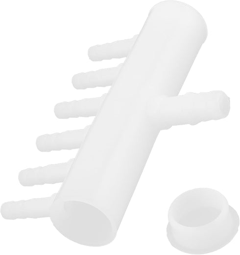 Air Control Valves, 6 Outlet Plastic Pond Pump Manifold Air Divider Valve for Aquarium Fish Tank, 0.22inch Dia (White)...