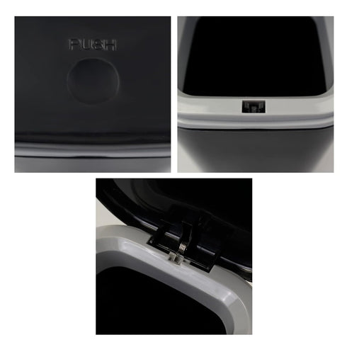 Begale 0.5 Gallon Plastic Mini Garbage Can, Tiny Trash Can with Lid...