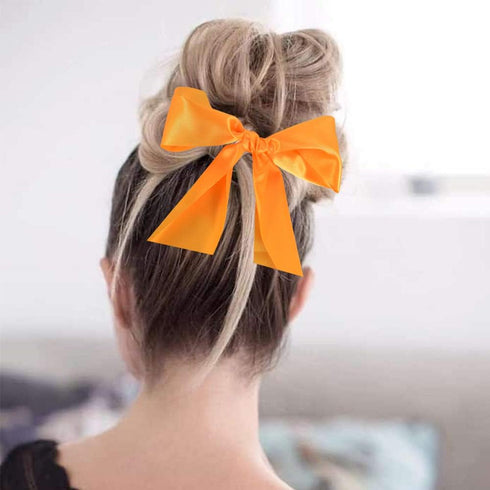 TONIFUL 4 Inch x 22yd Wide Gold Yellow Satin Ribbon Solid Fabric Large Ribbon for Cutting Ceremony Kit Grand Opening Chair Sash Table Hair Car Bow...