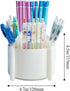 M&G 360 Degree Rotating Pen Holder for Desk Organizer, 4 Compartments Desktop Pencil Holder, Desk organizers and Accessories Storage Stationery Su...