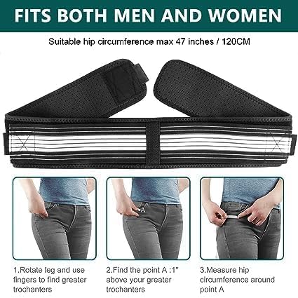 AuFlex™ Sciatica Pain Relief Belt - Flexi Back Belt- Lower Back Support Brace for Men and Women - Pelvic Support Belt - Trochanter Belt - Sciatica...