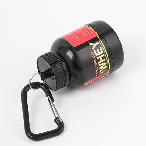 Protein Powder and Supplement Funnel Keychain - Protein Powder Container with Durable Key-Chain Portable to-Go Container for The Gym, Workouts, Fi...