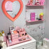 BinaryABC Heart Makeup Mirror Cosmetic Mirror Wall Desktop Mirror Bedroom Mirror(Pink)...