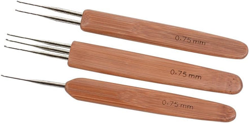 3 Pcs/Set Dreadlock Crochet Hook for Hair Dreadlock Needle Tool for Braid Craft Dread Locks Crochet Needles 0.75mm (1 Hook 2 Hooks 3 Hooks)...