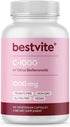 BESTVITE Vitamin C 1000mg (120 Vegetarian Capsules) with Citrus Bioflavinoids - No Stearates - Vegan - Non GMO - Gluten Free...