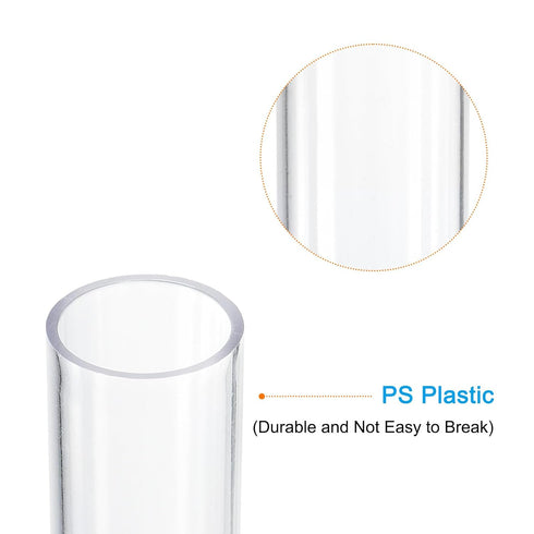 PATIKIL 8ml Plastic Test Tubes, 50Pcs 100x13mm Tubes for Scientific Experiments Party Decoration Candy Bead Storage Bath Salt Lab Use, Clear...